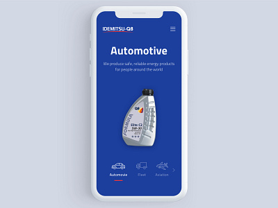 Petroleum Website blue and white clean clevery creative diesel fuel gas minimalism mobile mobile design mobile web petroleum products showcase simple design sketch app ui design website website concept