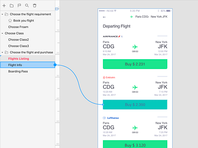 Mockplus iDoc Sample Design – Book your flight (Mobile, Flight) app design design example design template designer interaction interaction design mockplus prototype ui ux