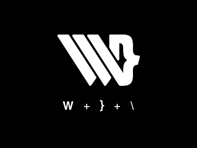W, curly bracket and slash monogram concept 02 branding branding logo creative designs flat design font font design illustration logo logo alphabet logo branding logo design logo design concept logo ideas logo w monogram monogram letter mark monogram logo semi colon