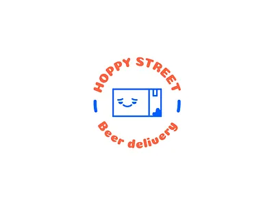 Hoppy street - beer delivery beer beer art beer branding drunk logo