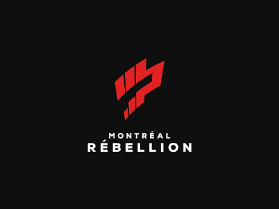 Montreal Rebellion branding concept design fist flat hand icon logo montreal punch rebellion typography vector