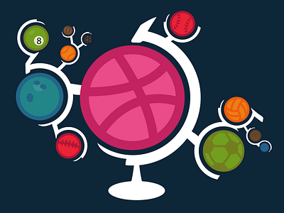 Hello dribbble universe ball dribbble ball gravity lol planet planets univers