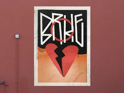 Broke broke broken love poster texture valentine