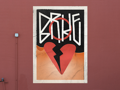 Broke broke broken love poster texture valentine