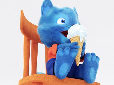 cat 3d blender blender3d cartoon illustration