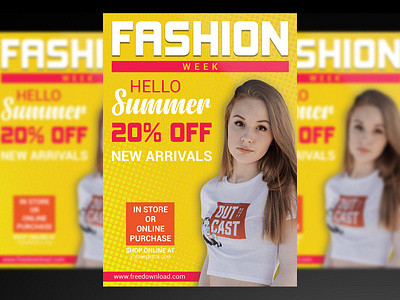 Summer Fashion Week Flyer discount week flyer fashion flyer fashion week flyer new arrival flyer new discount flyer online perchase flyer online store flyer summer fashion flyer summer week flyer