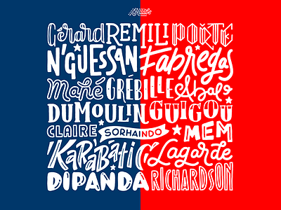 French Team 2019 - Les Experts france handball handlettering lettering letters sport surface pro team typography