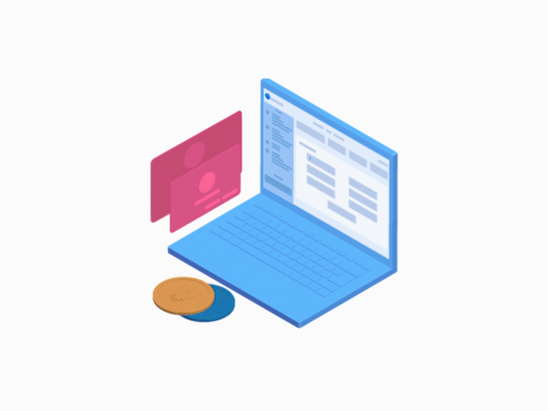 Laptop animation animation illustration vector