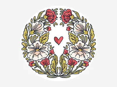 Flower coaster bloom blossom design exotic floral flower illustration leaf leaves poppy spring summer vector vintage