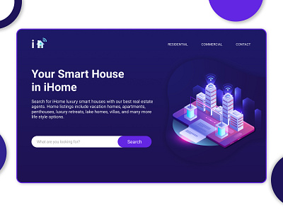 iHome | Smart Home best design branding branding design dribbble best shot figma graphic design illustration landing page concept landing page design landing page illustration prototype smart home app smart house ui desgin ui ux design user experience design user interaction user interface design web design web ui design