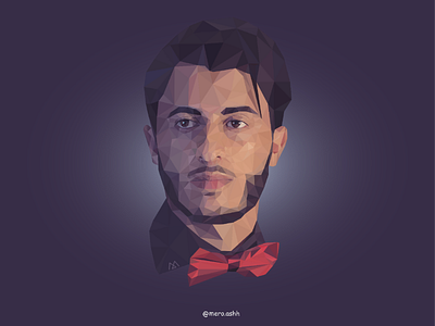 Low poly art artist arts drawing illustrator lowpoly portrait