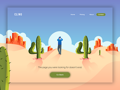 404 Error Page 404 404 error page character design error illustration interface landingpage ui uiux user vector web