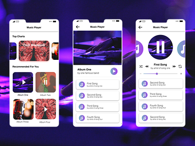 Music App dailyui dailyui009 invisionstudio iphone music app uidesign uidesigner