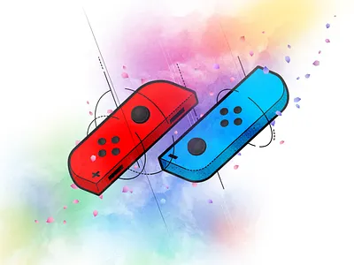 Joycon Colors color colors dj night djo djoswork illustration illustrator photoshop