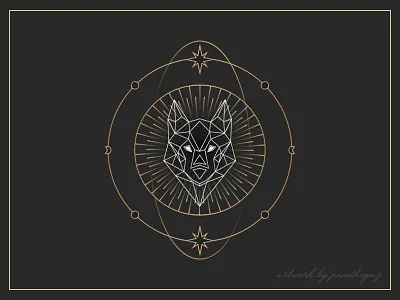 Alpha art awesome awesome logo design geometrical graphic graphic design illustration pandhegaz vector wolf