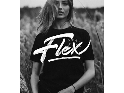 Flex art brush dark design handlettering lettering print type typography