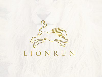 Lion Logo Concept branding gold gold lion golden lion heraldry heraldry lion line line logo lion lion logo lion run logo luxury luxury lion run logo running running lion running logo