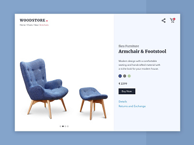 Woodstore apparel collection ecommerce furniture minimal product detail page ui user inteface ux ui website design
