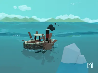 Steamboat | Rework 3d blender design low poly rework sea steamboat