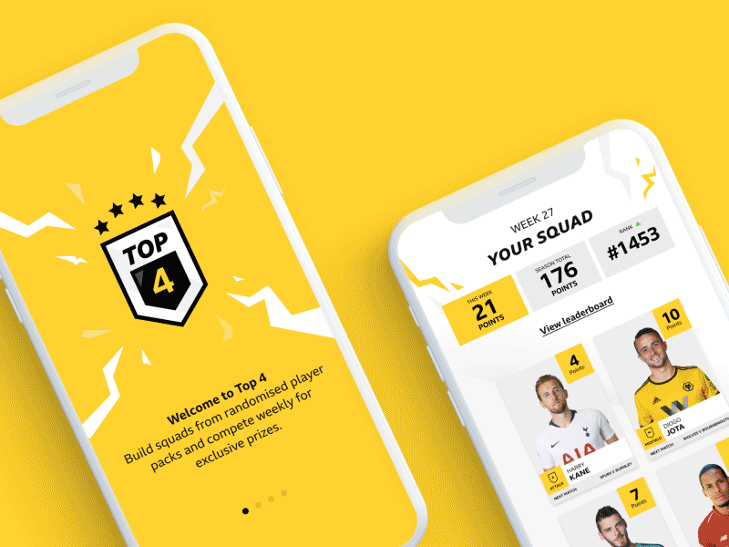 Football game concept app design football game sports ui