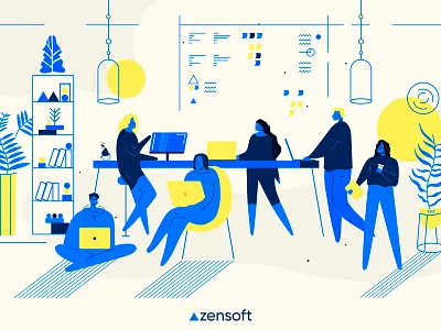 Friday time at Zensoft! :) cards design graphic design illustration ui ux