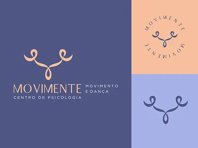Logotype - Movimente ballet blue dance logo logomarca logotype logotype design marca pink