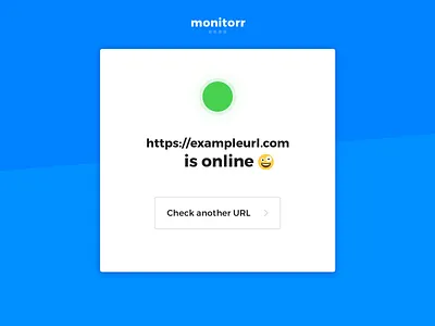 Monitorr: Online Ping Test blue bold clean dash dashboard emoji monitor simple