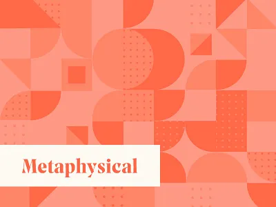 Metaphysical abstract circle coral design geometric grid layout metaphysical pattern polka dots square triangle