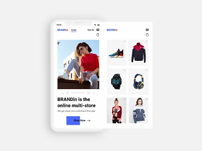 Brandin E commerce Website e commerce landing page mobile responsive mobile version responcive trending ui ui deisgn website design
