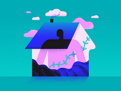 home is here - pt.1 comfort conceptual art conceptual illustration editorial illustration existentialism home house illustration spot illustration surreal