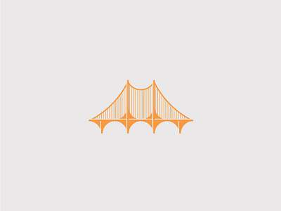 (a)Bridged brand branding clean design flat gold icon iconography illustration illustrator logo minimal vector