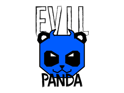 Panda #3 blue blue and black blue and white blue panda branding challenge challenge accepted concept daily logo challenge daily logo design evil evil panda logo logo design logo design challenge panda panda logo vector