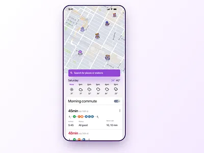 Pigeon app now with weather app interface mta train ui ux design weather