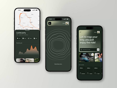 AI-Powered Adventure Planner: Smart Routes for All ae after effects ai animation app branding design illustration logo mvp prototype route smart sport ui ux