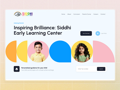 Siddhi early learning center website education education platform development kids learning kids school web design landing next.js education website responsive school website web applications web development