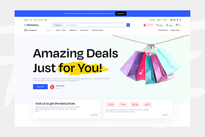 Marketory - Multivendor Ecommerce UI UX ecommerce website grocery website multivendor ecommerce site online shop shopping website ui design ui ux ui ux design user interface web ui ux design website design website ui ux