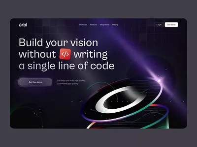 Orbi – No-Code Platform Landing Page animation landing page no code platform saas scroll animation ui ux web