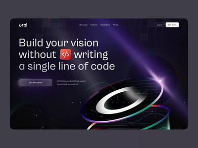 Orbi – No-Code Platform Landing Page animation landing page no code platform saas scroll animation ui ux web