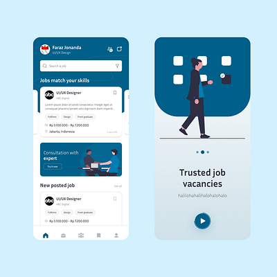 Jobify - Job Portal App figma prototype ui uiuxdesign ux wireframe