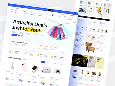 Marketory - Multivendor Ecommerce UI UX app design ecommerce design ecommerce website design ui design ui ux design user experience user interface web design website design website interface website ui ux