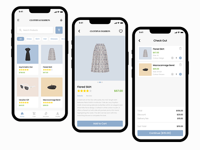 Fashion Online Shop UI Design ecommerce fashion online shop graphic design motion graphics online sho ui