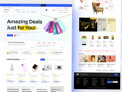 Marketory - Multivendor Ecommerce Website ecommerce design multivendor website online shop online store ui ux user experience user interface web ui ux website design website ui design website ui ux