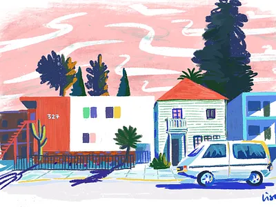 Illustration of Oakland CA street digitialillustration illustration procreate