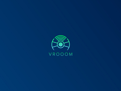 Vrooom Driveless Logo Car brand branding branding design branding designer challenge concept daily challange daily logo daily logo challenge daily logo design driverless driverless car flat logo logo a day logotipo logotype logotypedesign vrooom