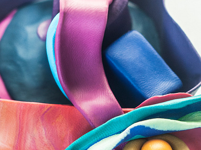 Microstilllife abstract color experiment illustration modelling clay plasticine plastillustration texture