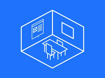 Office Blueprint blueprint icon icon artwork illustration illustrator minimal office outline vector