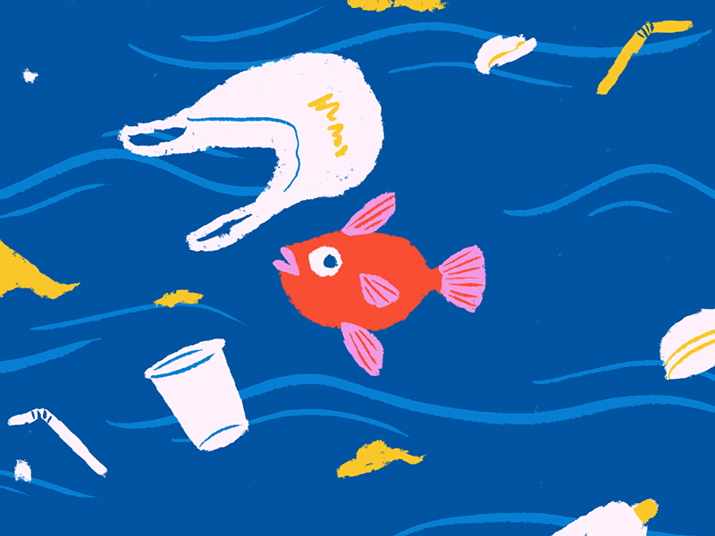 Fishy business consumerism environment fish ocean plastic shopping trash