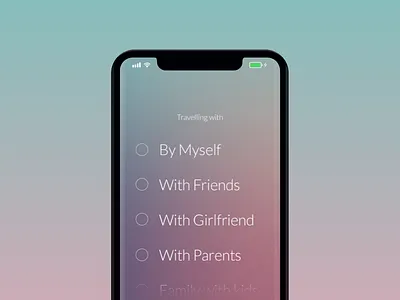 On-boarding for travel app gradient iphone mobile on boarding travel travel app travelling ui visual