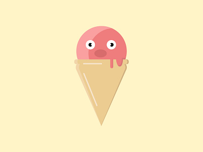 Ice Cream illustration design ice cream icon illustation illustration illustrator logo minimal vector