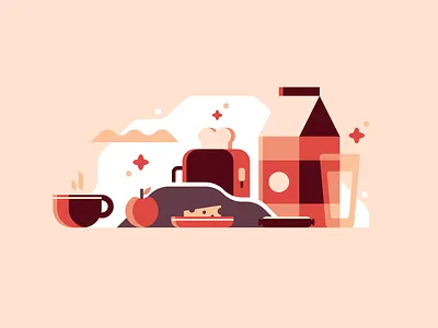 Breakfast breakfast design food illustration illustrator milk vector